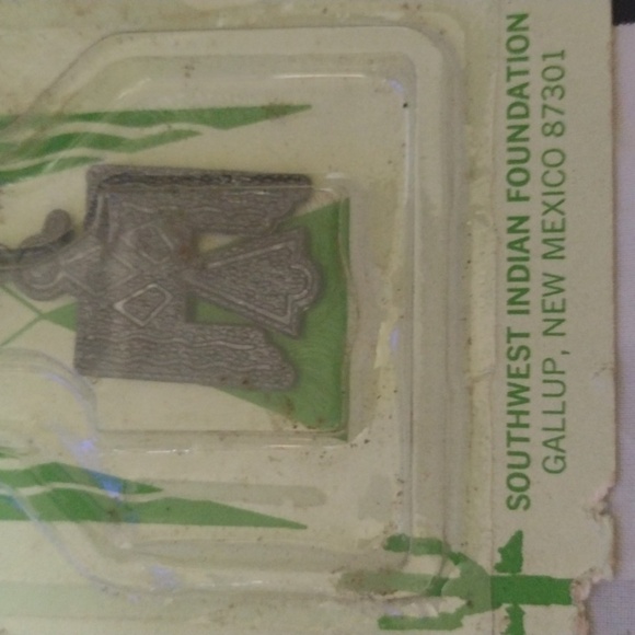 Handmade Turquoise and Pewter cross+Thunderbird handmade keychain+Deer necklace - Picture 3 of 4